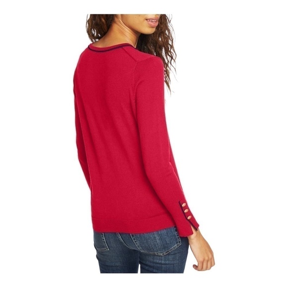 𝅺court & Rowe Cotton Blend Sweater in burgundy - Picture 2 of 11